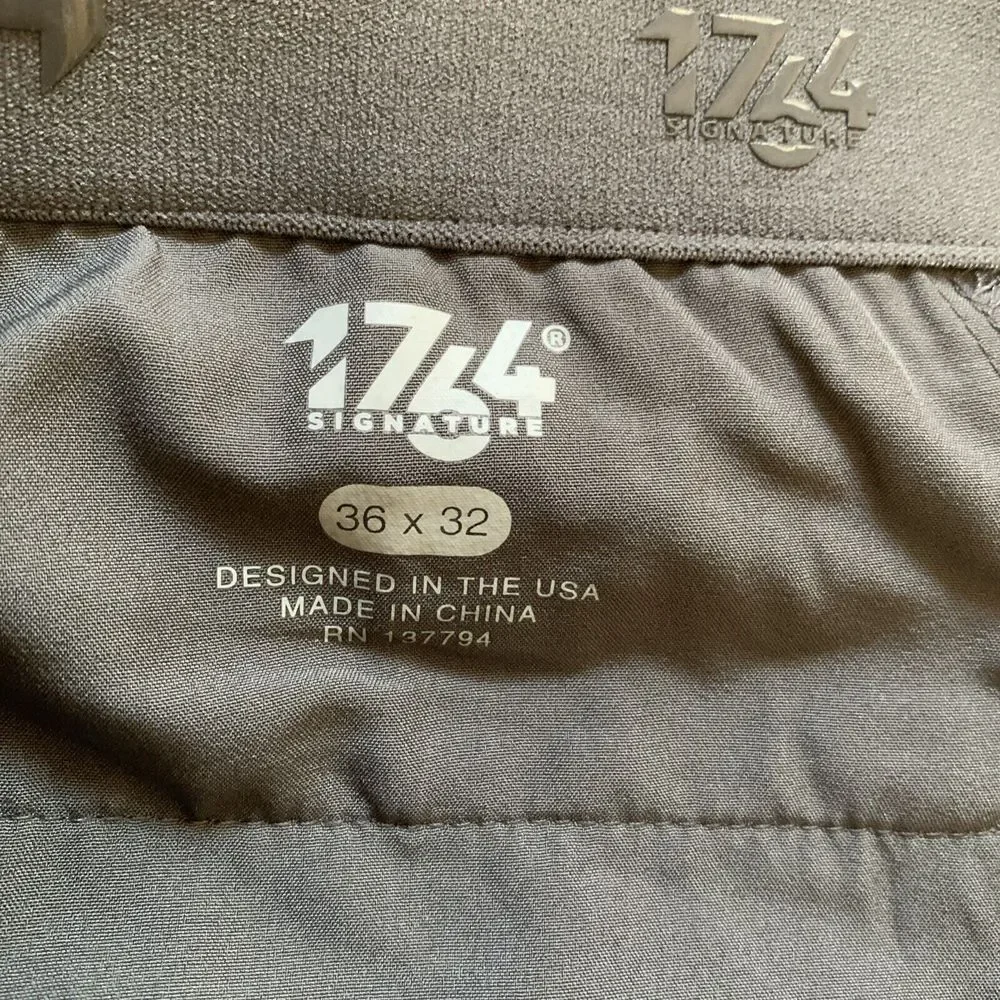 NWT Men's 1764 Signature‎ Gray Performance Stretch Wilkes Golf Pants sz 36x32